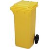 Plastic waste container, 120l, brown